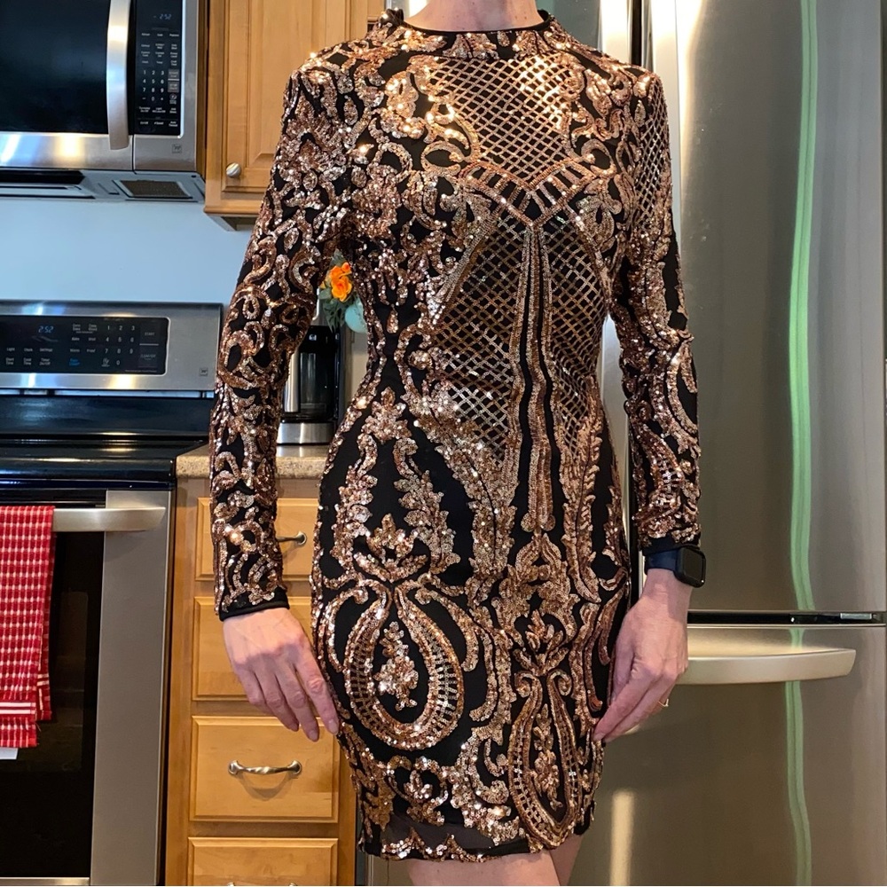 Quiz Sequin Mini Dress Euro 34 GB6 Possibly US Size XS